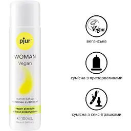 Лубрикант на водній основі Pjur Woman Vegan 100 мл - мініатюра 2