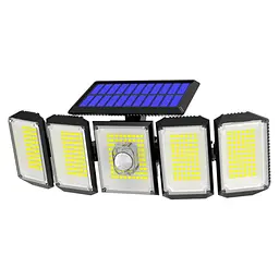 Світильник-прожектор Works GSL-FL10W-65K на сонячних панелях IP65, 2400 mAh 33.5х4.5х10.5 cм (145927)