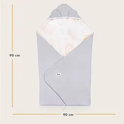 Ковдра для люльки Lionelo Travel Swaddle Blanket grey ballon (LO-TRAVEL SWADDLE BLANKET GREY BALLOON) - мініатюра 4