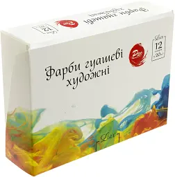 Гуашева фарба "Тетрада" люкс, 12кольор. 20мл/Конотоп/(16)