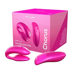 Смарт-вібратор для пар We-Vibe Chorus Cosmic Pink, сенсорне керування вібраціями стисненням пульта - мініатюра 8