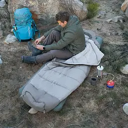 Туристичний спальний мішок-кокон Naturehike P400 (до -18C) Сірий - мініатюра 8
