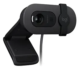 Веб-камера Logitech Brio 100 Graphite 1920x1080 / 30 fps фіксований фокус мікрофон кут огляду 58° RightLight 2 USB 1 м (960-001585) пошкоджено упаковку - мініатюра 3