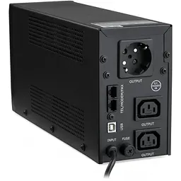 Пристрій безперебійного живлення Vinga LED 650VA metal case with USB (VPE-650PRMU) - мініатюра 3