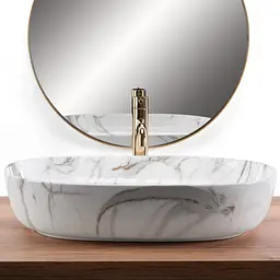 Умивальник Rea Cleo 60,5x41 aiax shine (REA-U9656) - мініатюра 4