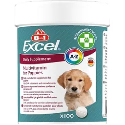 Вітаміни 8in1 Excel Multi Vitamin Puppy для цуценят і молодих собак, мультивітамін, 100 шт