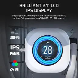 СВО Corsair Nautilus 240 RS LCD White (CW-9061032-WW) - мініатюра 7