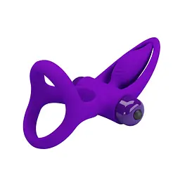 Ерекційне кільце Pretty Love Vibration Cock Ring 9.9 см фіолетовий - мініатюра 5