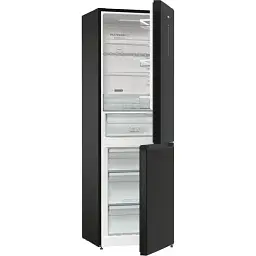 Холодильник Gorenje з нижн. мороз. камерою 185х60х60 см 2 двері 204(96) л А++ NoFrost+ LED дисплей чорний - мініатюра 3