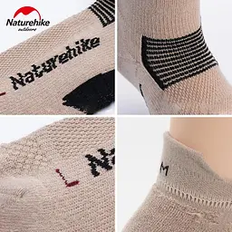 Низькі шкарпетки Naturehike NH21FS014 2 пари (Бежові + чорні) розмір М (36-39) - мініатюра 4