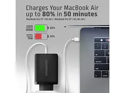 Мережевий зарядний пристрій AXAGON 100 W Black (ACU-DPQ100) - мініатюра 6