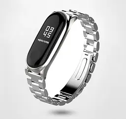 Металевий ремінець Primo Mijobs для фітнес-браслета Xiaomi Mi Band 3 Silver - мініатюра 5