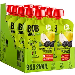 Пюре фруктове Bob Snail Яблуко-Груша-Чорнослив для дітей від 6 місяців, гомогенізоване 90 г - мініатюра 3