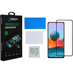 Захисне скло BeCover для Xiaomi Poco M4 Pro 5G / Redmi Note 11T 5G Black (707041) - мініатюра 3