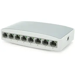 Комутатор Ethernet ONV-H1008S у пластиковому корпусі, 8*100Мб портів, 5В 1Ач, 140х78х32