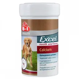 Вітаміни для собак 8in1 Excel "Calcium" кальцій для зубів та кісток, 155 шт.