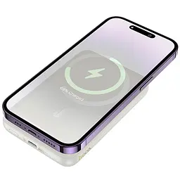 Портативний ЗП Power Bank Hoco J141 Grace PD20W з БЗП 10000 mAh Milky White - мініатюра 3