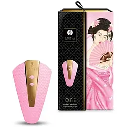 Кліторальний вібратор Shunga Obi Light Pink - мініатюра 6