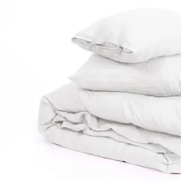 Комплект постільної білизни MirSon Natural Linen Winter flower льон полуторний білий (2200008249182) - мініатюра 2