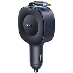 АЗП PrimeTrip VR2 45W з retractable cable (2USB-C) (C02069) Cosmic Black Baseus teh0029944 - мініатюра 4