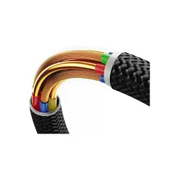 Дата кабель USB AM to USB-C 1.0m 60W black/gold Baseus (P10377802U01-00) - миниатюра 4