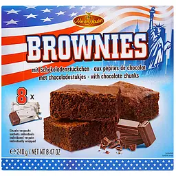 Набір тістечка Meister Moulin Брауні American style зі шматочками шоколаду 240 г (8 шт. х 30 г) - мініатюра 2