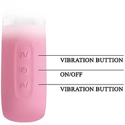 Вібратор Pretty Love Thomas Vibrator Magenta із кліторальним стимулятором, 20.5х4 см рожевий - мініатюра 4