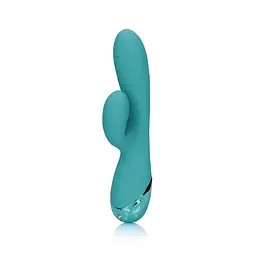 Вібратор-кролик Loveline Inflatable Rabbit 20 см (зелений) - мініатюра 12