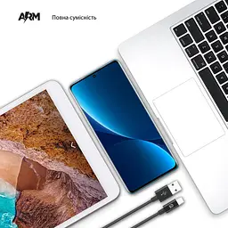 Кабель ArmorStandart AMD718BL USB-C to USB Cable 1.2m black (ARM64372) - мініатюра 2