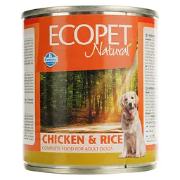 Вологий корм для дорослих собак Farmina Ecopet Natural Dog Chicken&Rice, з куркою та рисом, 300 г - мініатюра 2