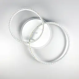 LED люстра на 2 кільця білого кольору з фурнітурою хром Line.F А 55061/2В RGB WH - мініатюра 6