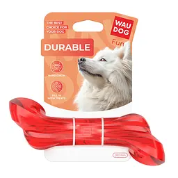 Іграшка для собак WAUDOG Fun Durable Кістка, термопластична гума, 200 мм, червоний - мініатюра 2