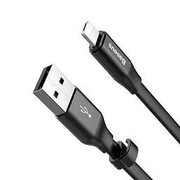 Кабель Baseus Two-in-one Portable Cable USB to Lightning + MicroUSB 2A 0.23m CALMBJ-01 Black - мініатюра 2