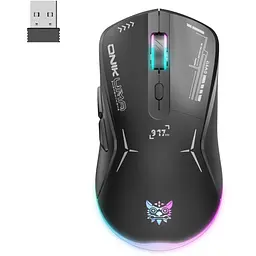 Комп'ютерна мишка Onikuma бездротова ігрова CW917 з RGB підсвіткою Bluetooth 2.4GHz акумуляторна для ПК і ноутбука