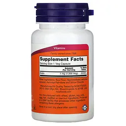NOW Біотин, Biotin (B7) 1000 мкг - 100 капсул - мініатюра 2