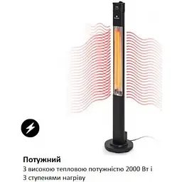 Інфрачервоний обігрівач Blumfeldt Heat Guru Plus L Black (2 кВт) - мініатюра 7