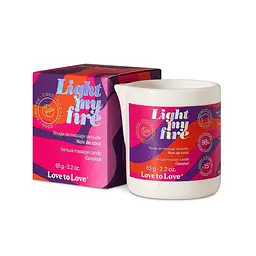 Массажная свеча Love To Love Light My Fire с ароматом кокоса, 65 мл