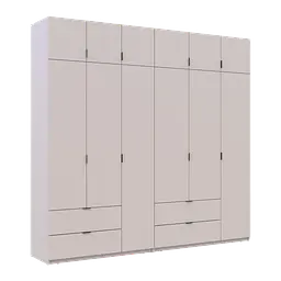 Розпашна Шафа для одягу Doros Лукас Кашемір 3+3 ДСП 255х50х240 (42005112) - мініатюра 6