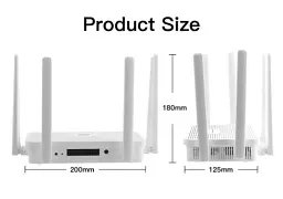 Роутер Fenvi FV-AX3000WR, White, WiFi 6 (2.4GHz до 574 MB/s / 5GHz до 2402 MB/s), 3xGLan, 1xGWan, MU-MIMO, 6 внешних антенн - мініатюра 5