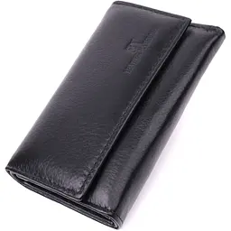 Практична ключниця із натуральної шкіри ST Leather 22483 чорна