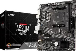Материнська плата MSI A520M-A Pro Socket AM4 (A520M-A PRO) Б/В