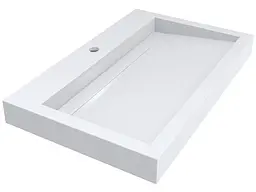 Умивальник Miraggio AGNESS 750 (0000153) Miramarble, Глянцевий, Накладний/Врізний, Білий