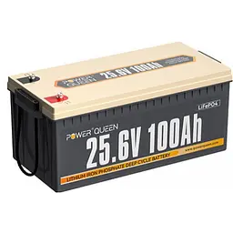 Акумулятор Power Queen LiFePO4 24V 100Ah, 2560Wh, BMS 100A