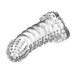 Насадка на пеніс Baile Brave Man Penis Sleeve Crystal 14 см прозорий - мініатюра 5