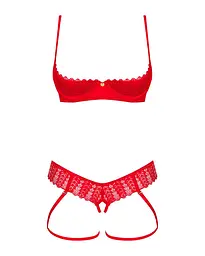 Комплект Obsessive Ingridia 2-pcs crotchless Set M/L - мініатюра 3
