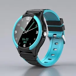Круглий дитячий смарт годинник-телефон для хлопчика H-05 з GPS трекером, 4G відеодзвінками, кнопкою SOS та прослушкою Синій - мініатюра 3