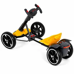 Дитячий електромобіль GO KART F1 жовтий з пультом і Bluetooth 390 Вт - мініатюра 3