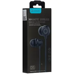 Дротові навушники Celebrat D5 3.5 mm вакуумні з мікрофоном 1.2 m Black - мініатюра 3