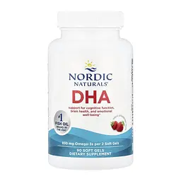 Омега-3 риб'ячий жир Nordic Naturals DHA для серця, мозку та зору 90 софтгелів - мініатюра 3