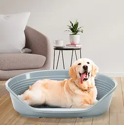 Пластиковий лежак для собак і котів Ferplast Siesta Deluxe 12 сірий 111×80,5×33,5 см 70212947 - мініатюра 3